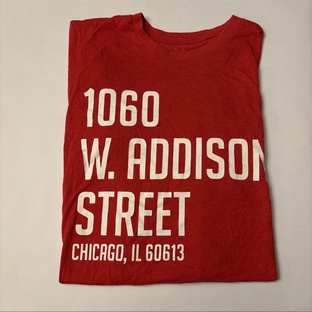 Korked Red Xl Men’s T Shirt Chicago Cubs  Address Washed Not Worn